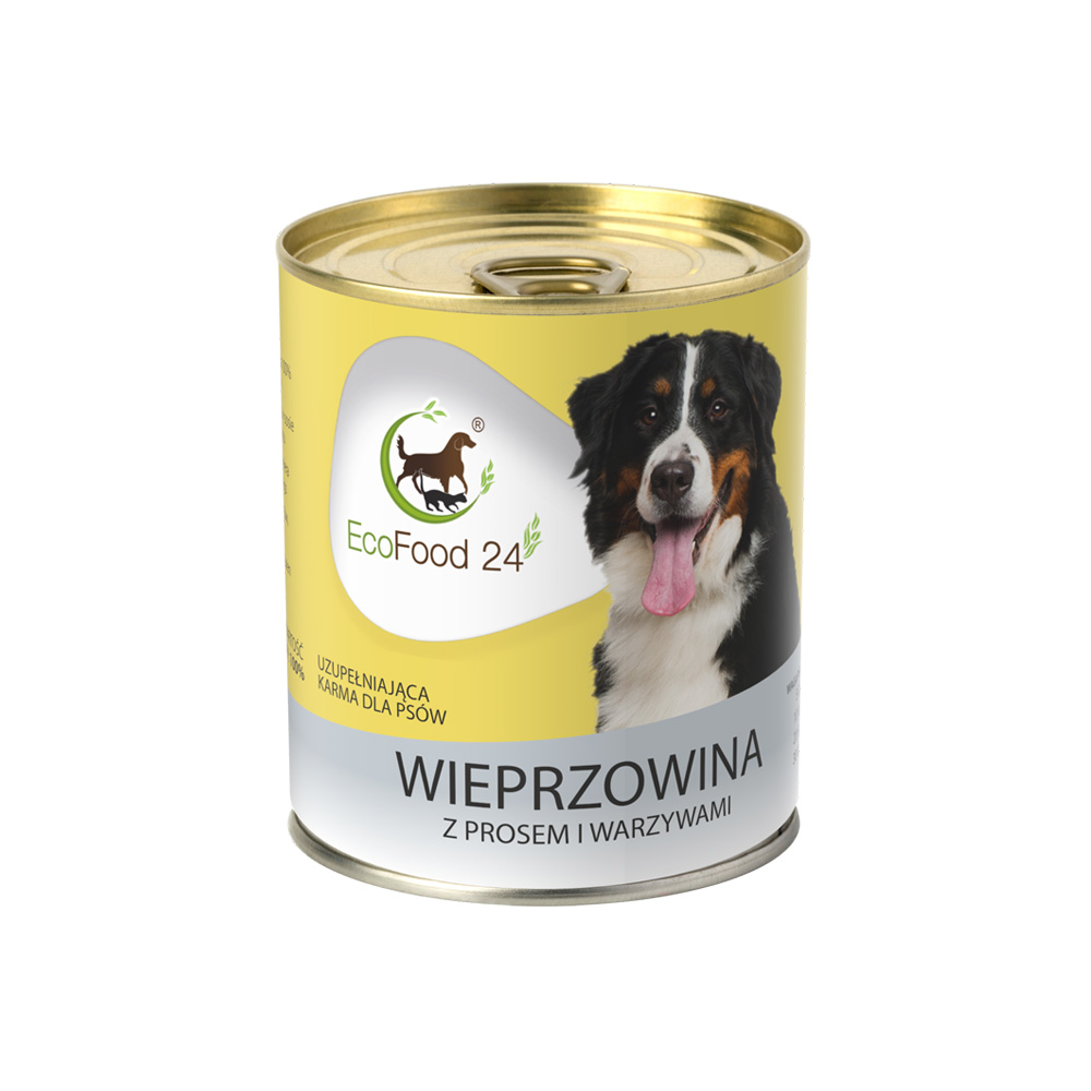 Karma morka dla psa - Wieprzowina z prosem 850 g - Ecofood24